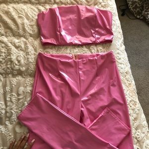 PINK LATEX Barbie Two piece